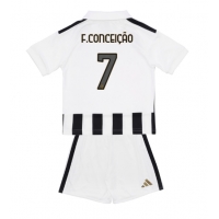 Koszulka piłkarska Juventus Francisco Conceicao #7 Strój Domowy dla dzieci 2026-27 tanio Krótki Rękaw (+ Krótkie spodenki)